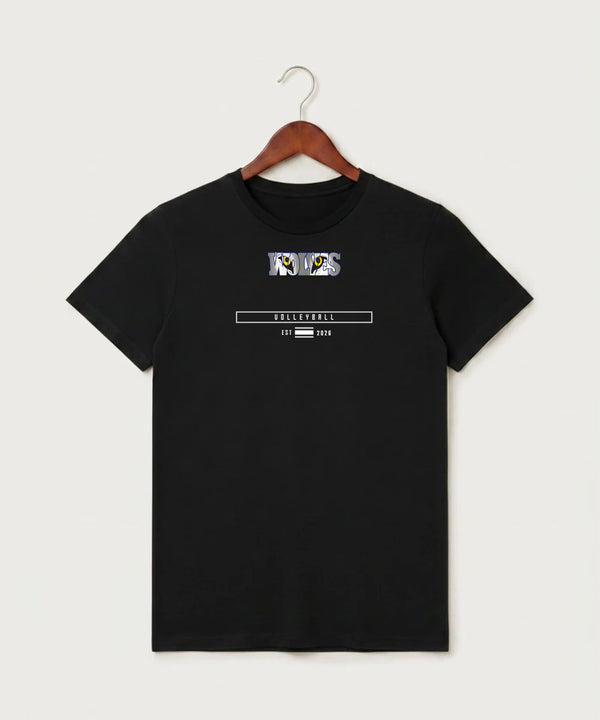 Walker Hackensack Akeley Volleyball (Girls) - Black T-Shirt - Full Front