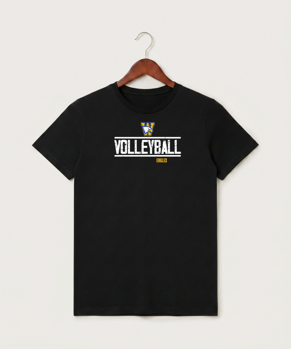 Windom Area High School Volleyball (Girls) - Black T-Shirt - Full Front