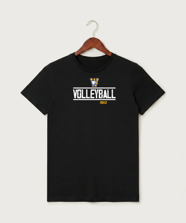 Windom Area High School Volleyball (Girls) - Black T-Shirt - Full Front