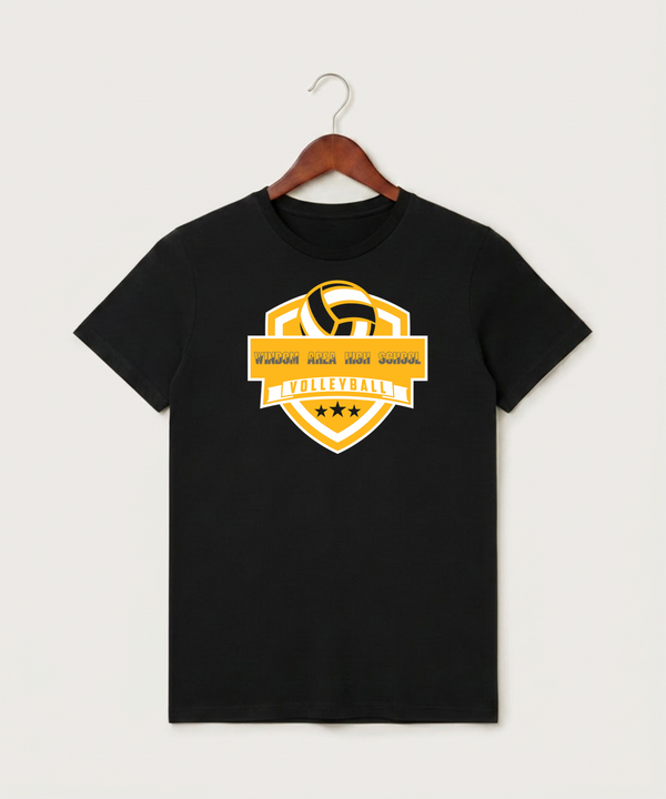 Windom Area High School Volleyball (Girls) - Black T-Shirt - Full Front