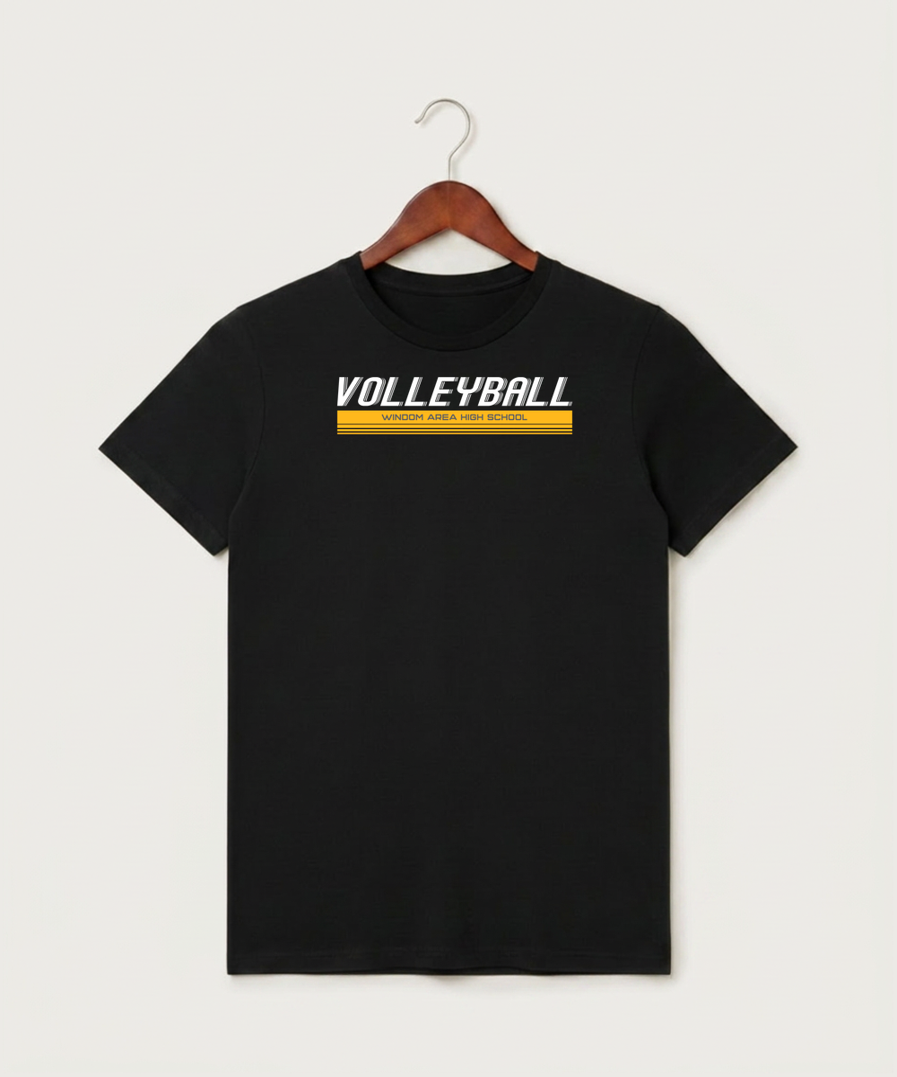 Windom Area High School Volleyball (Girls) - Black T-Shirt - Full Front