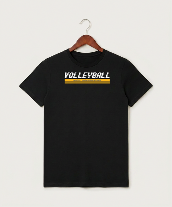 Windom Area High School Volleyball (Girls) - Black T-Shirt - Full Front