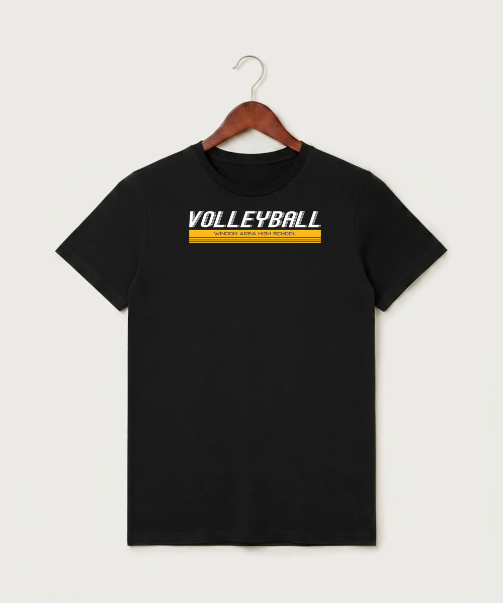 Windom Area High School Volleyball (Girls) - Black T-Shirt - Full Front