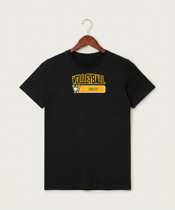 Windom Area High School Volleyball (Girls) - Black T-Shirt - Full Front