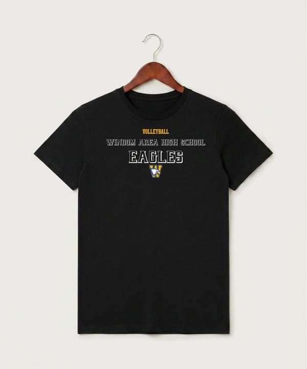Windom Area High School Volleyball (Girls) - Black T-Shirt - Full Front