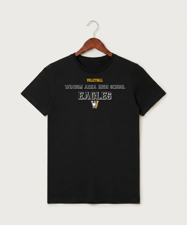 Windom Area High School Volleyball (Girls) - Black T-Shirt - Full Front