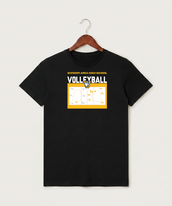 Windom Area High School Volleyball (Girls) - Black T-Shirt - Full Front