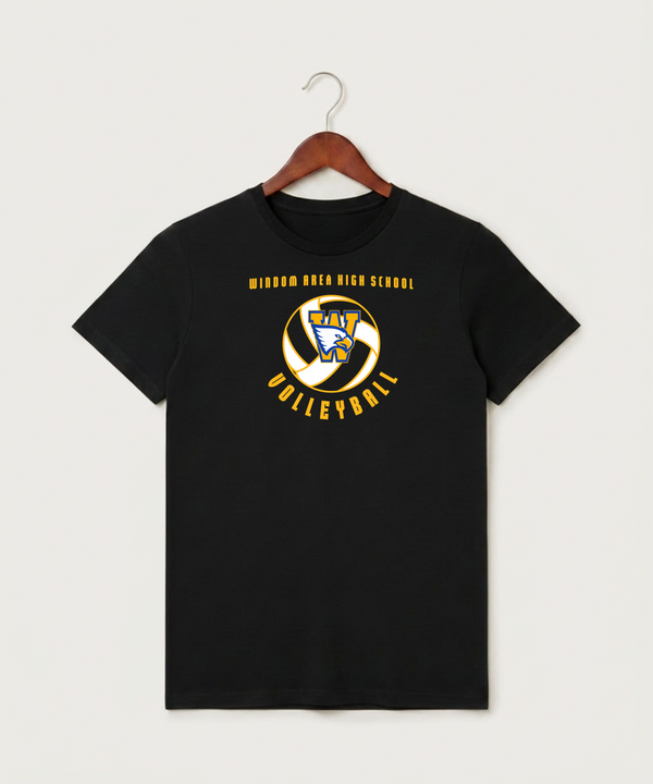 Windom Area High School Volleyball (Girls) - Black T-Shirt - Full Front