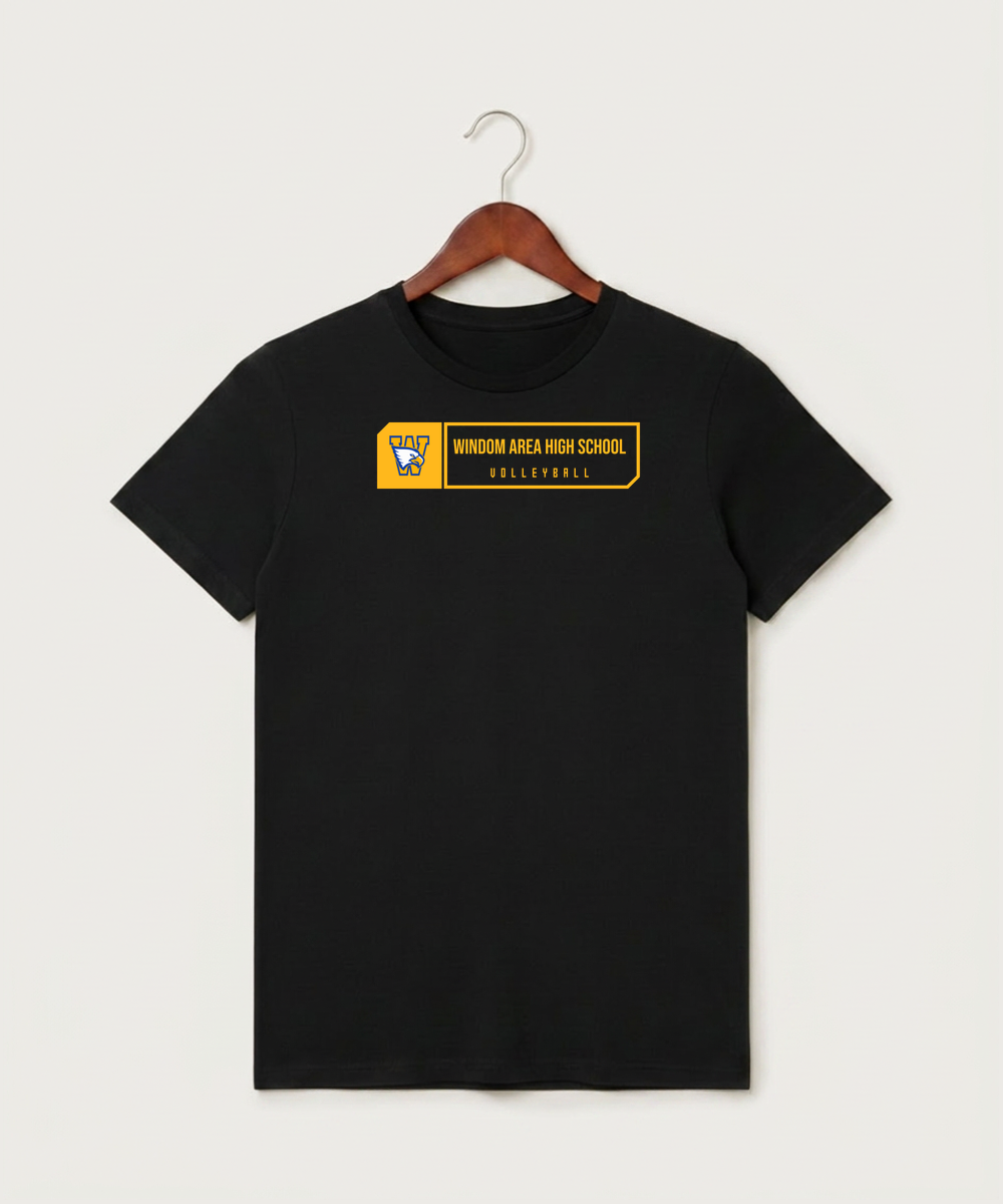 Windom Area High School Volleyball (Girls) - Black T-Shirt - Full Front