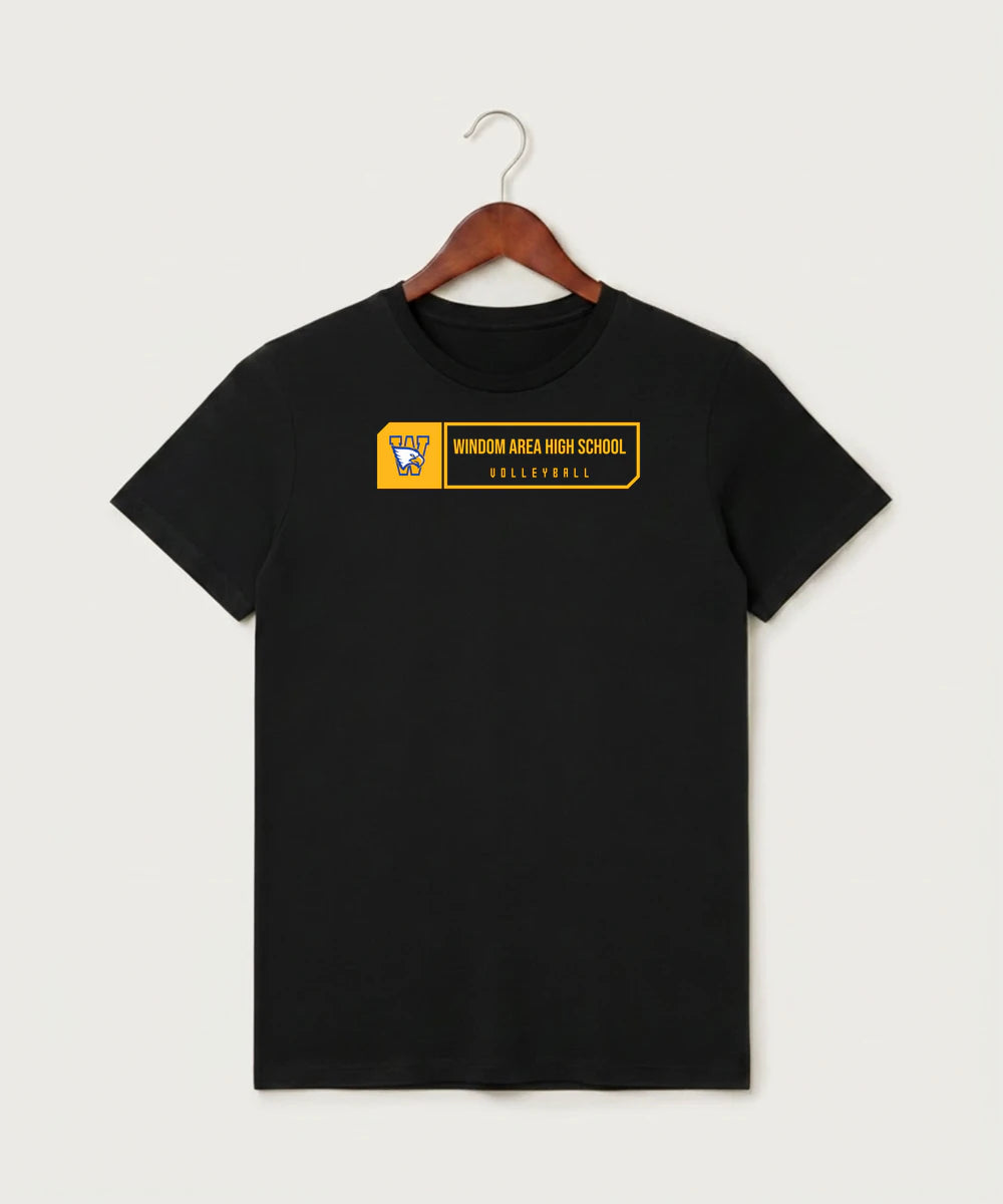 Windom Area High School Volleyball (Girls) - Black T-Shirt - Full Front