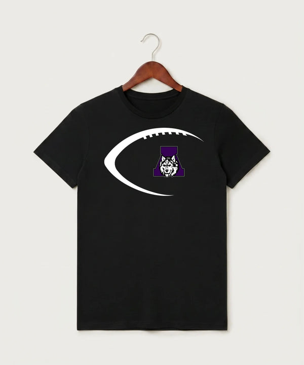 Albany High School Football (Boys) - Black T-Shirt - Full Front