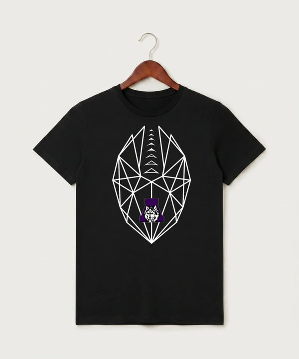 Albany High School Football (Boys) - Black T-Shirt - Full Front