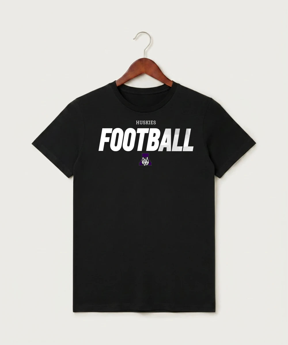 Albany High School Football (Boys) - Black T-Shirt - Full Front