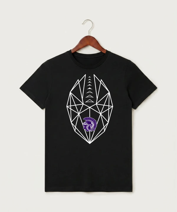 Barnesville High School Football (Boys) - Black T-Shirt - Full Front