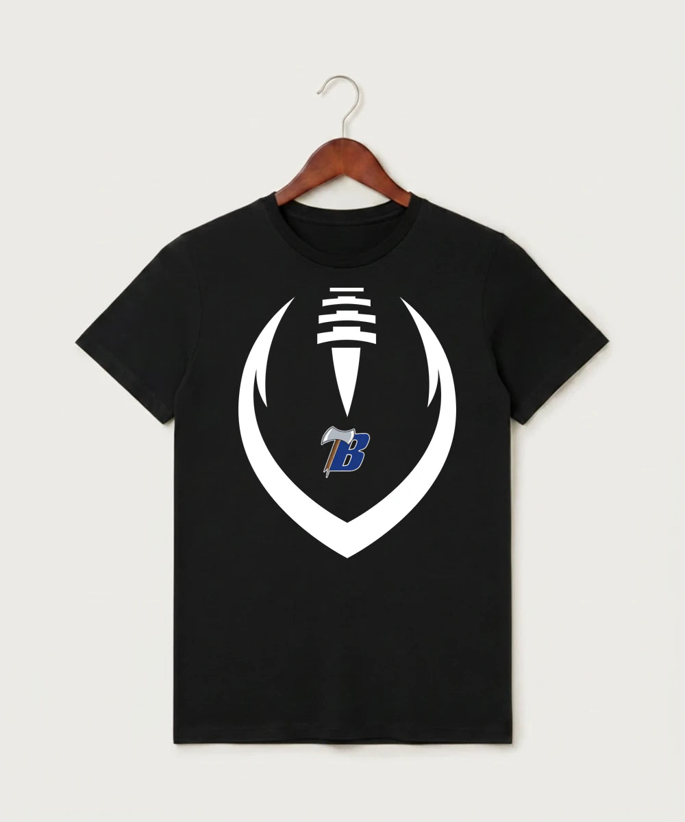 Bemidji High School Football (Boys) - Black T-Shirt - Full Front