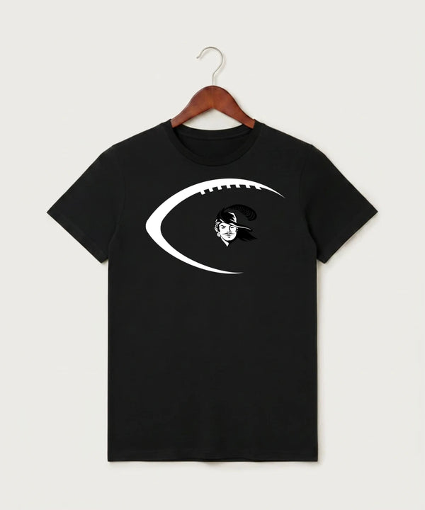 Border West Football (Boys) - Black T-Shirt - Full Front