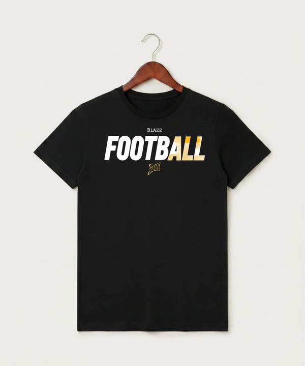 Burnsville High School Football (Boys) - Black T-Shirt - Full Front