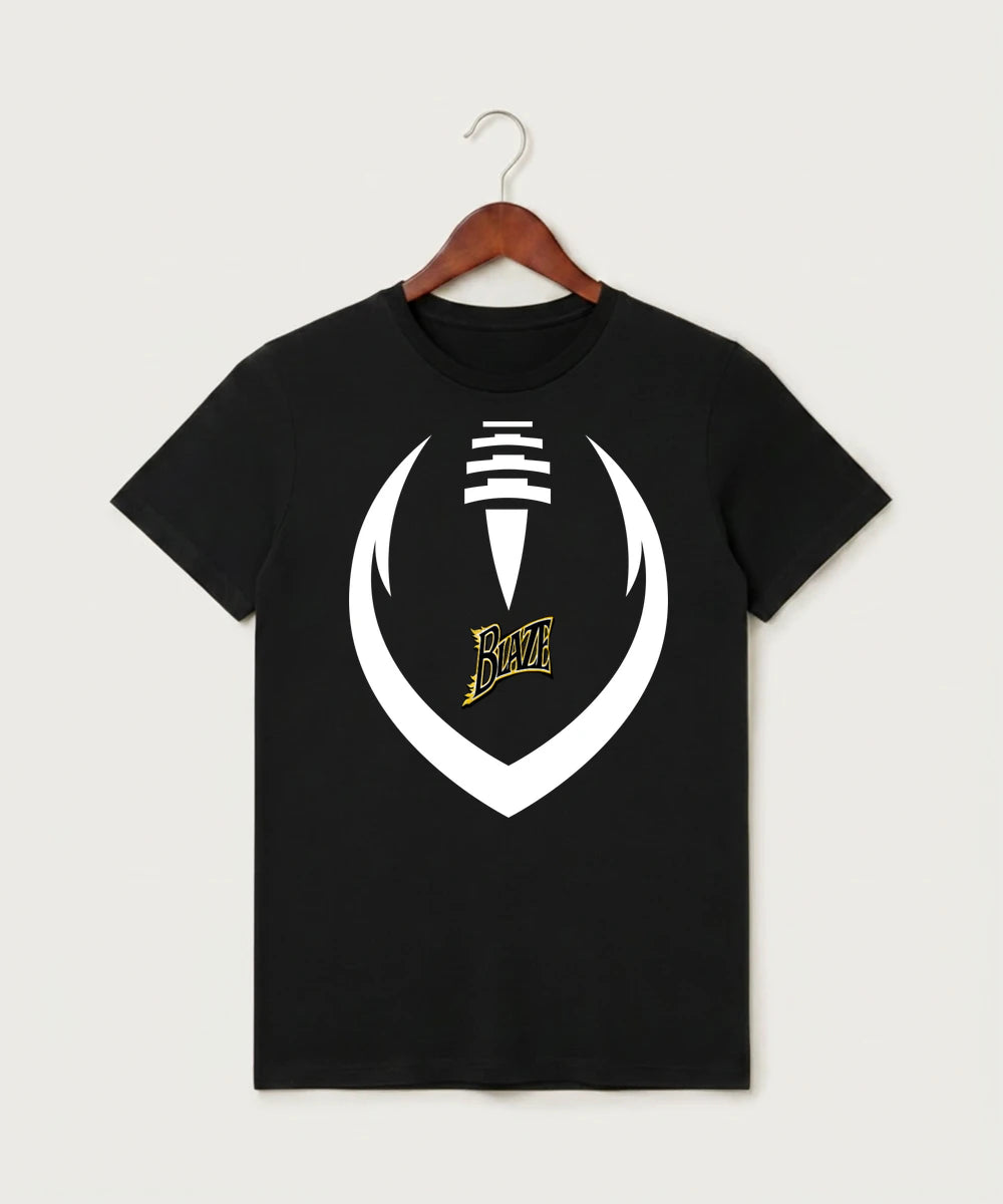Burnsville High School Football (Boys) - Black T-Shirt - Full Front