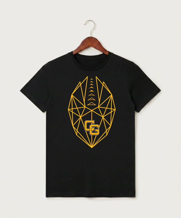 Clearbrook Gonvick High School Football (Boys) - Black T-Shirt - Full Front