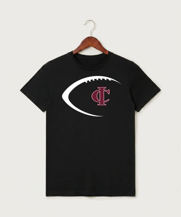 Crosby Ironton High School Football (Boys) - Black T-Shirt - Full Front