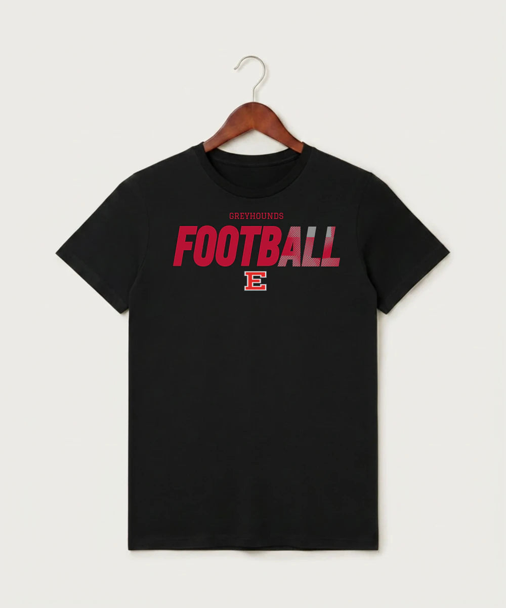 Duluth East High School Football (Boys) - Black T-Shirt - Full Front