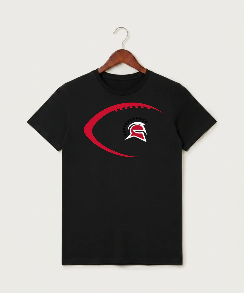Hancock High School Football (Boys) - Black T-Shirt - Full Front