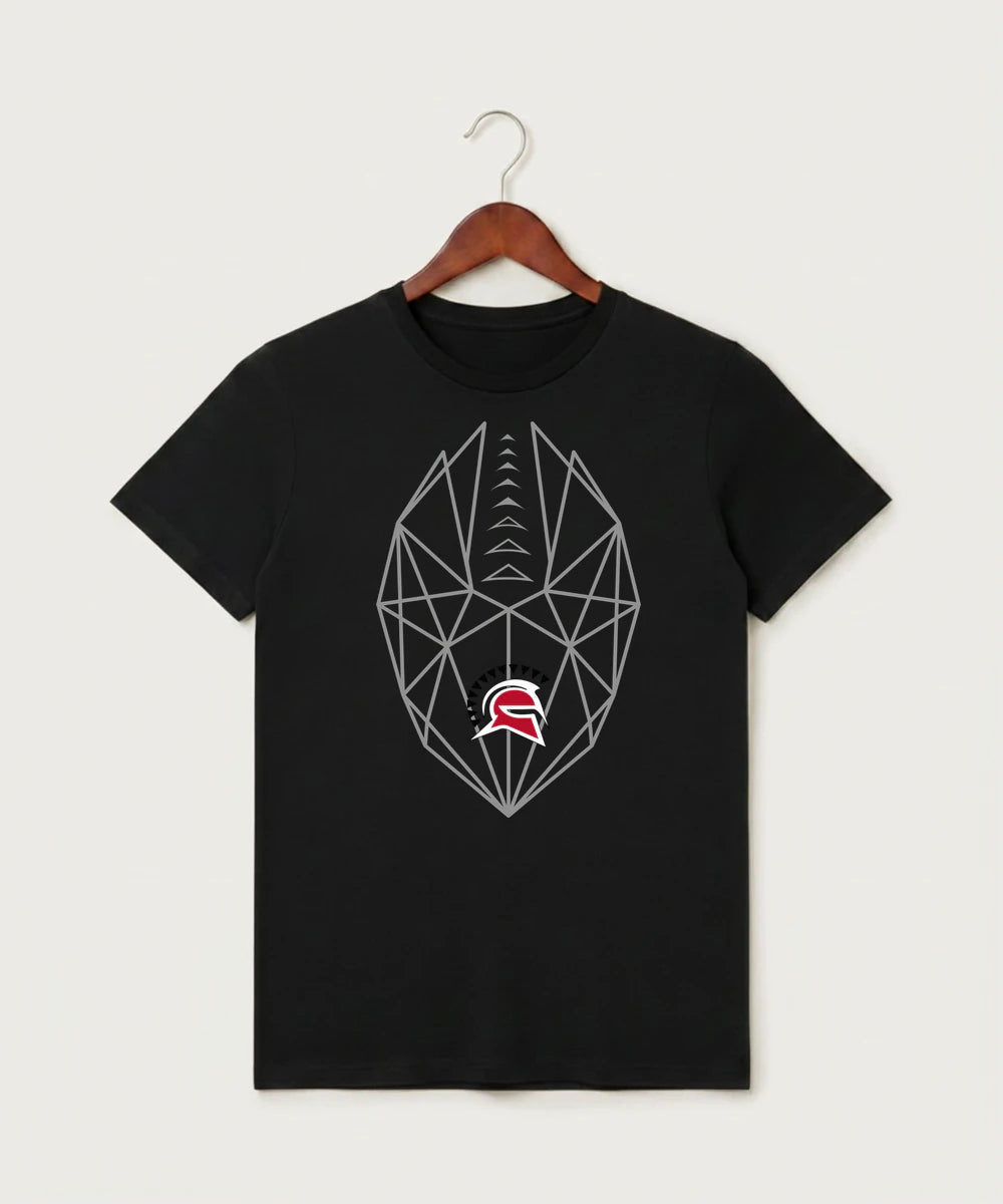Hancock High School Football (Boys) - Black T-Shirt - Full Front