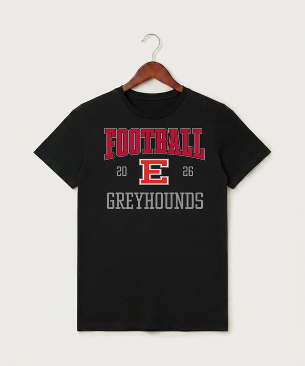 Duluth East High School Football (Boys) - Black T-Shirt - Full Front