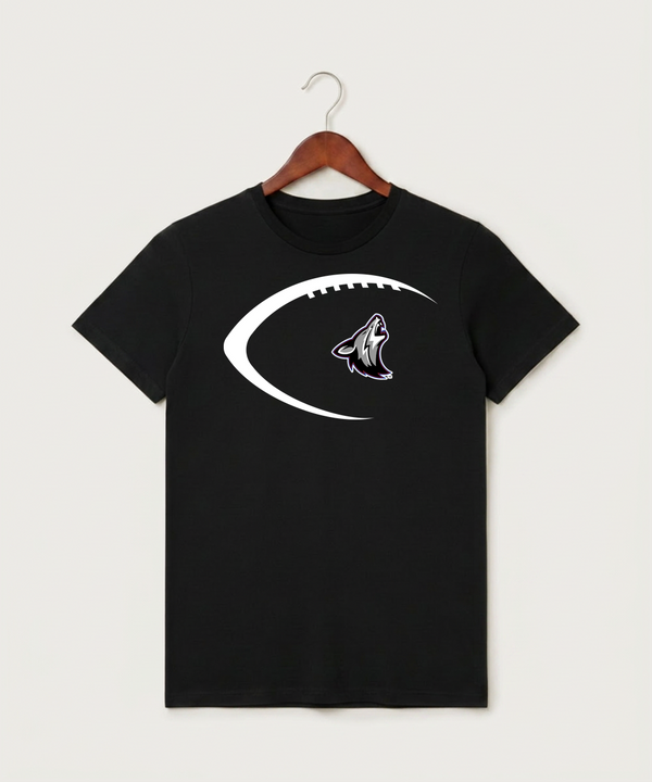 Heron Lake-Okabena High School Football (Boys) - Black T-Shirt - Full Front