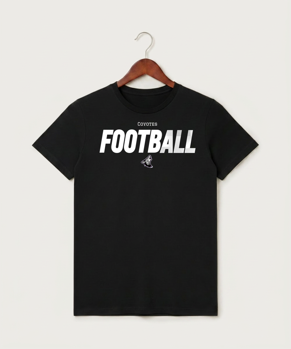 Heron Lake-Okabena High School Football (Boys) - Black T-Shirt - Full Front