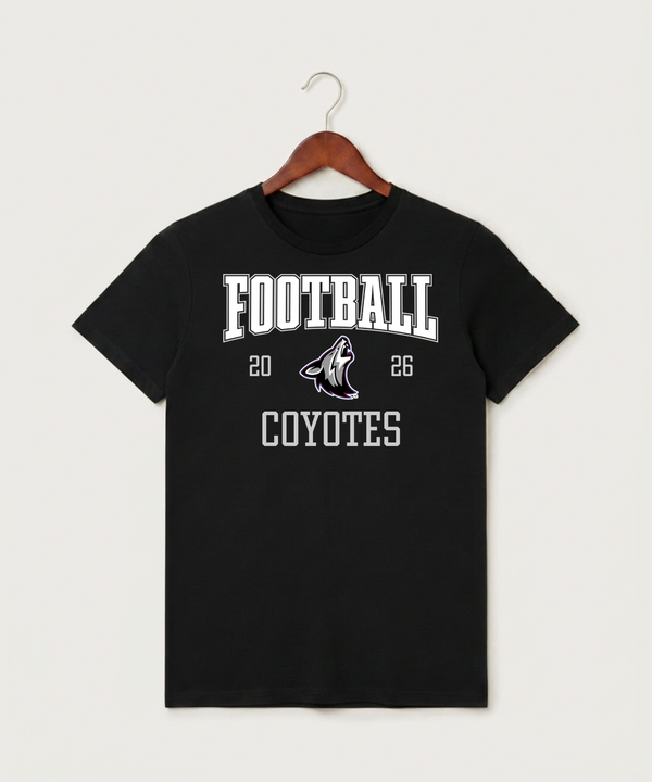 Heron Lake-Okabena High School Football (Boys) - Black T-Shirt - Full Front