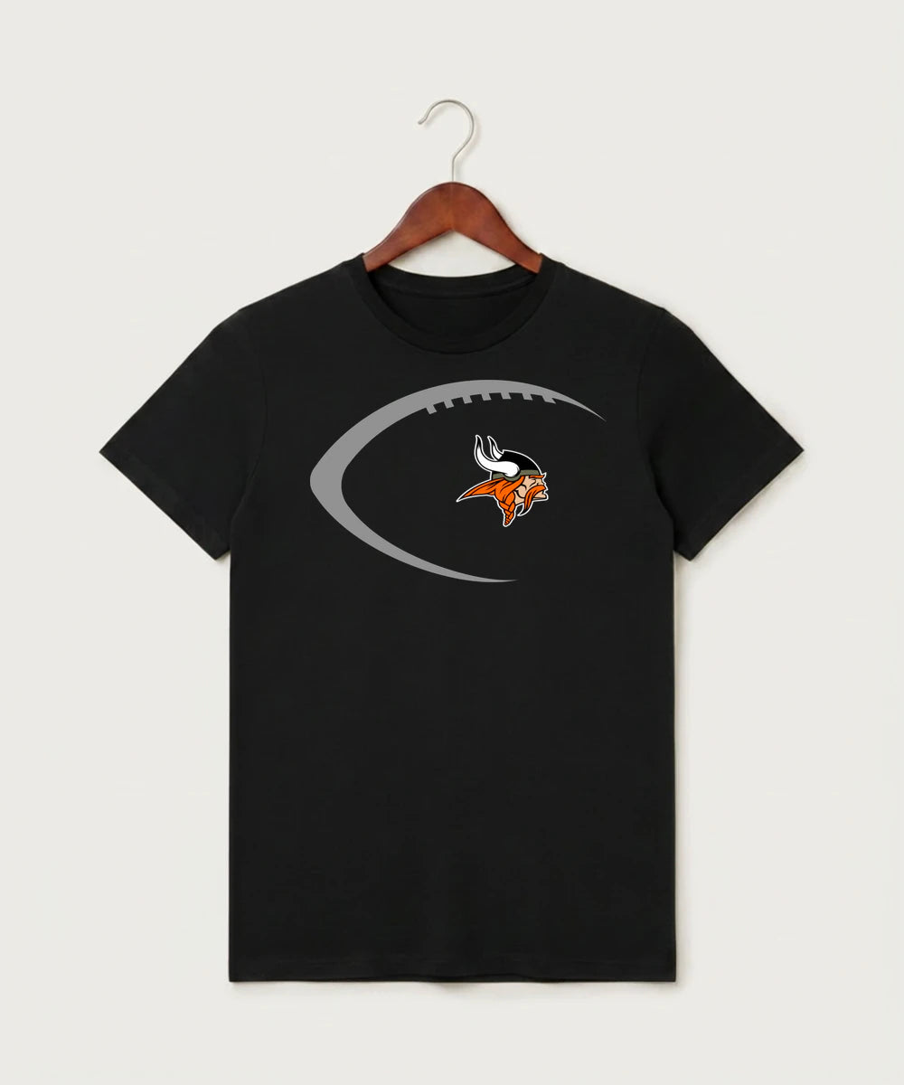 Littlefork Big Falls High School Football (Boys) - Black T-Shirt - Full Front