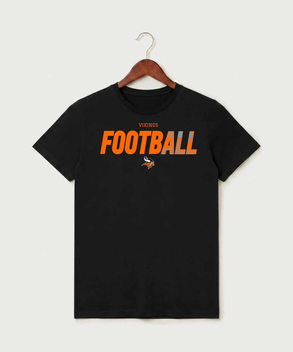 Littlefork Big Falls High School Football (Boys) - Black T-Shirt - Full Front