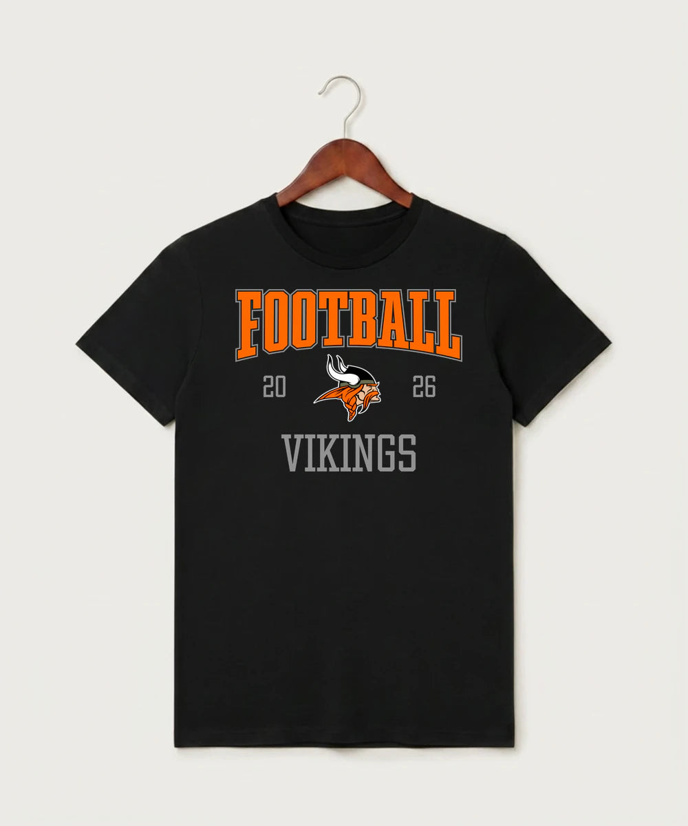 Littlefork Big Falls High School Football (Boys) - Black T-Shirt - Full Front