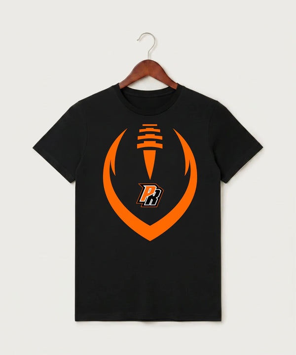 Park Rapids Area High School Football (Boys) - Black T-Shirt - Full Front