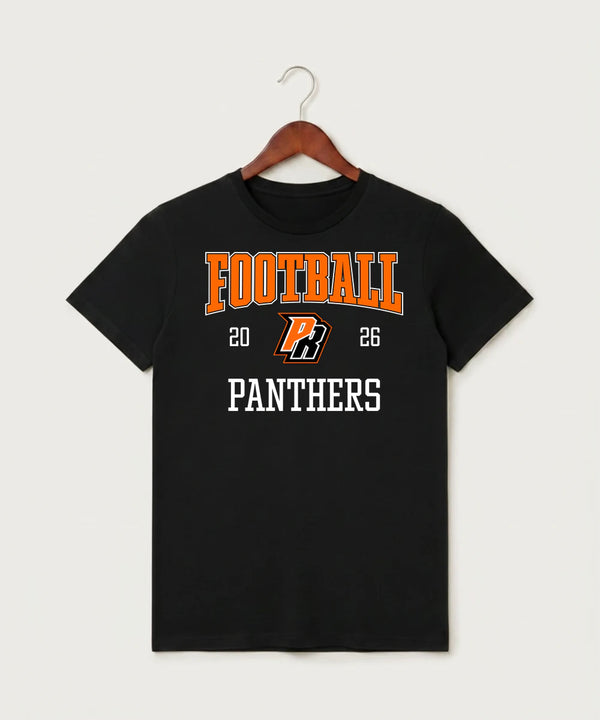Park Rapids Area High School Football (Boys) - Black T-Shirt - Full Front