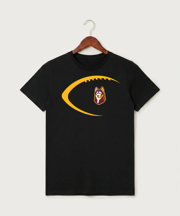 Pillager High School Football (Boys) - Black T-Shirt - Full Front
