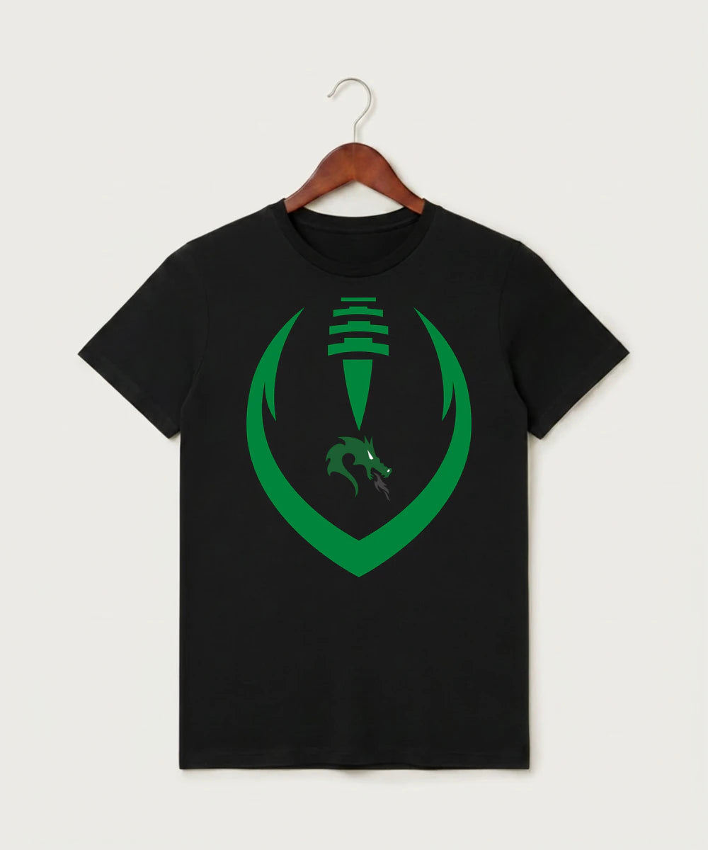 Pine City High School Football (Boys) - Black T-Shirt - Full Front