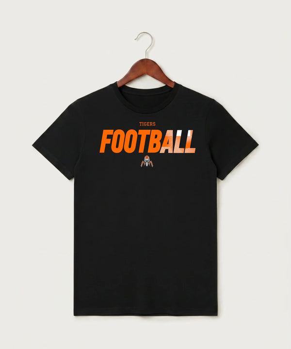 Pine River Backus High School Football (Boys) - Black T-Shirt - Full Front
