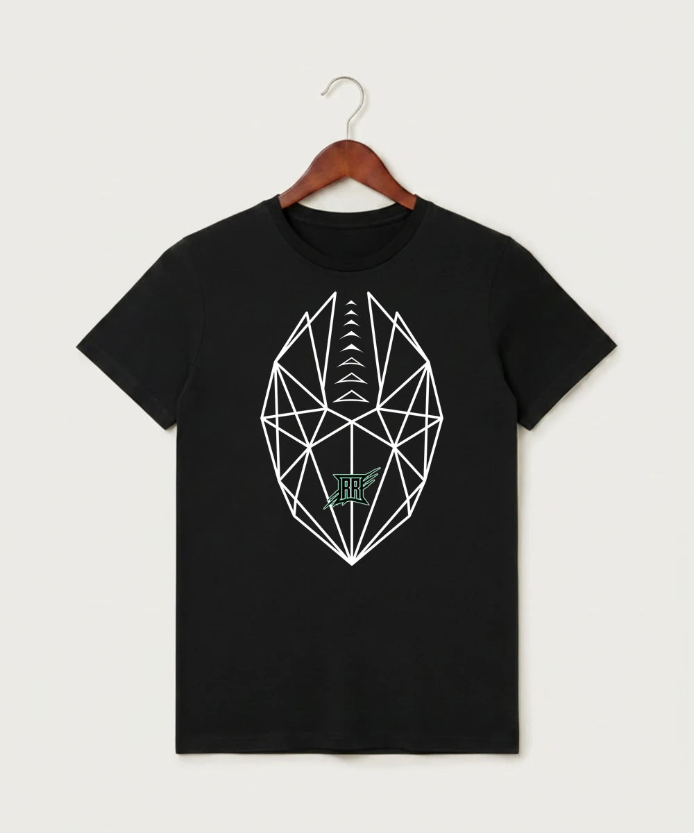 Rock Ridge High School Football (Boys) - Black T-Shirt - Full Front