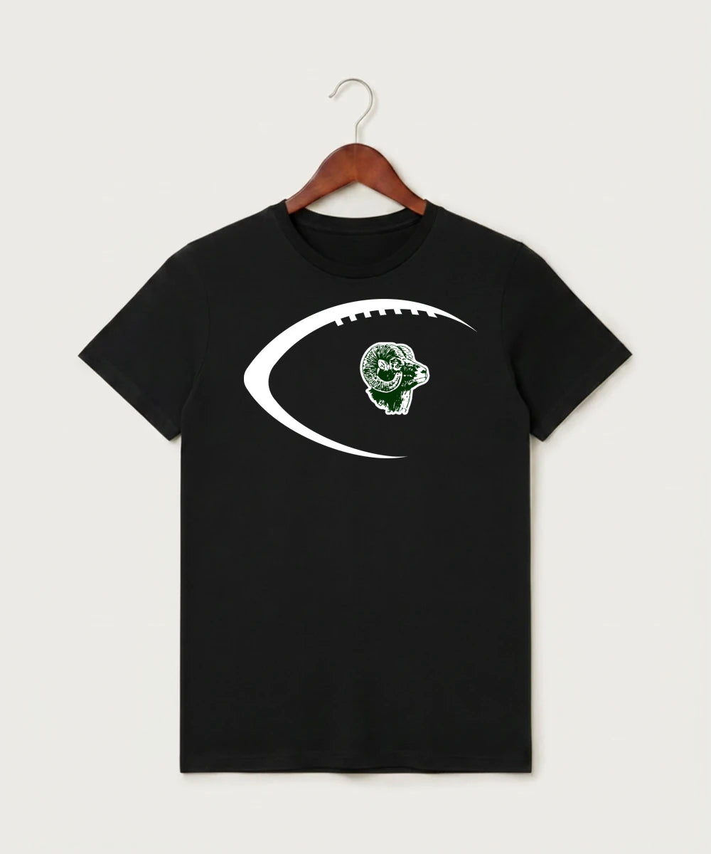 Roseau High School Football (Boys) - Black T-Shirt - Full Front