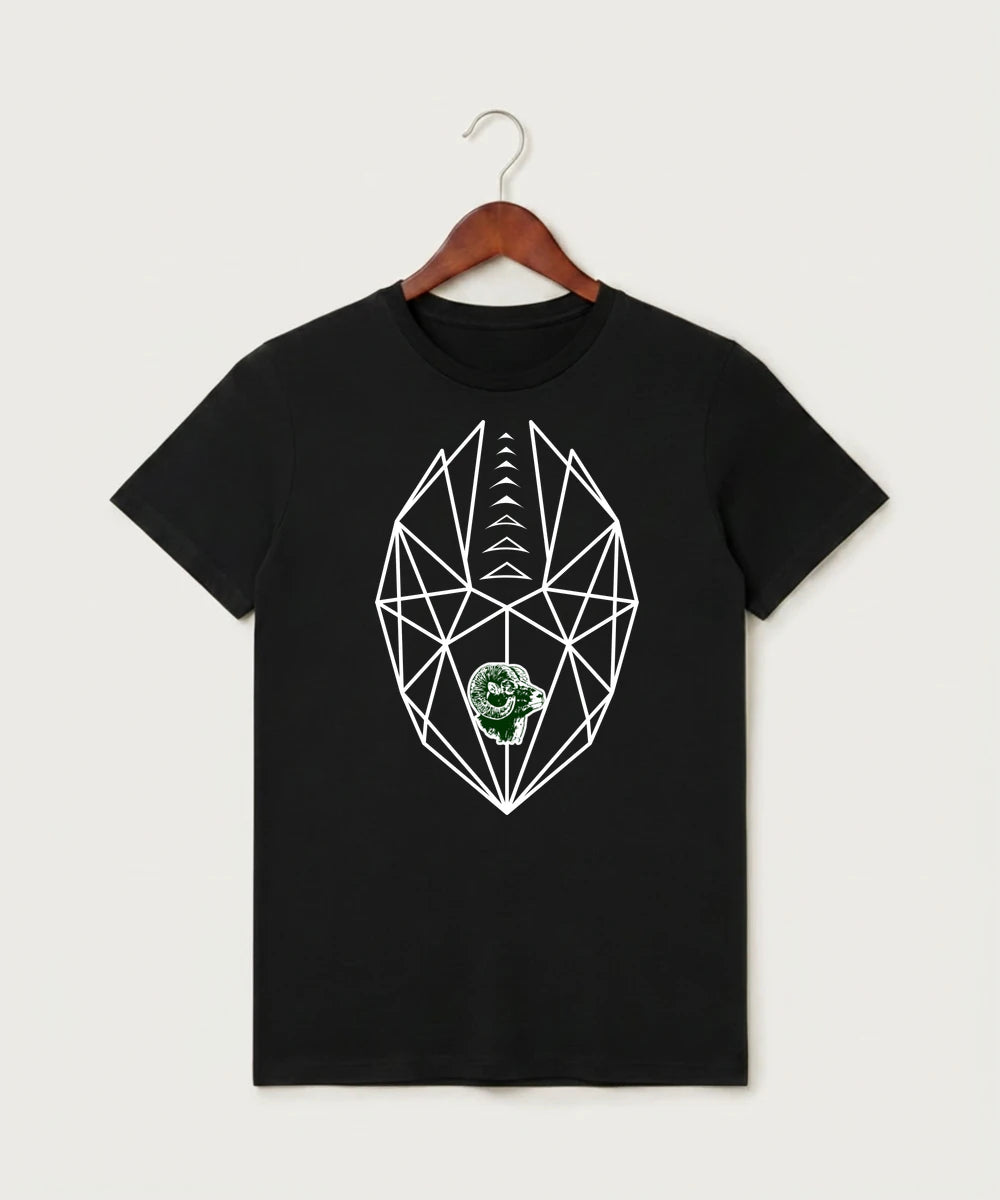 Roseau High School Football (Boys) - Black T-Shirt - Full Front