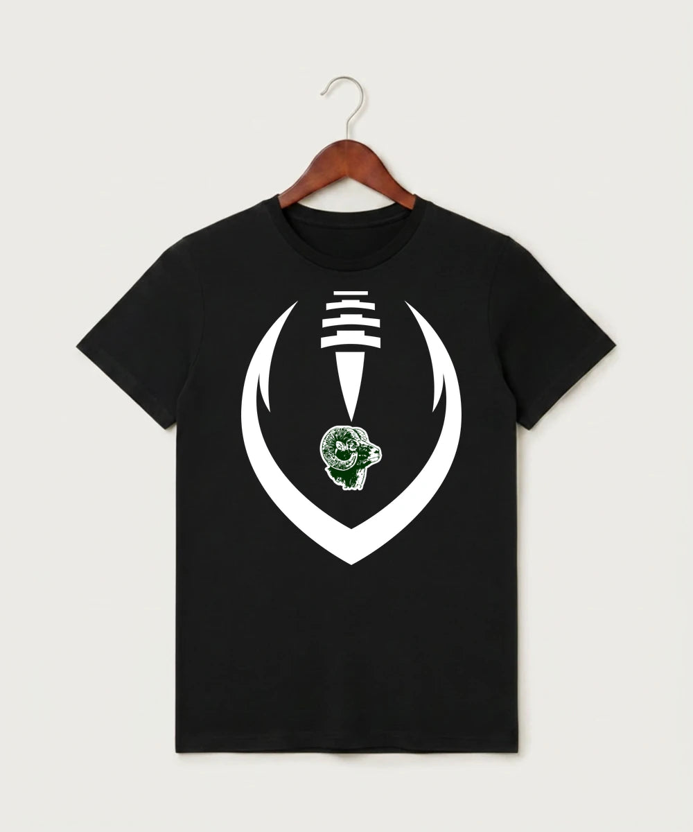 Roseau High School Football (Boys) - Black T-Shirt - Full Front