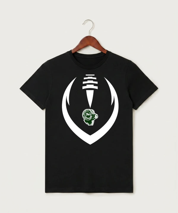 Roseau High School Football (Boys) - Black T-Shirt - Full Front