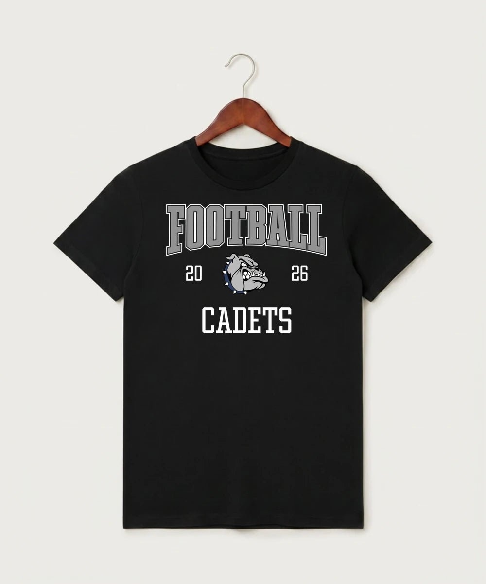 Sargent County High School Football (Boys) - Black T-Shirt - Full Front