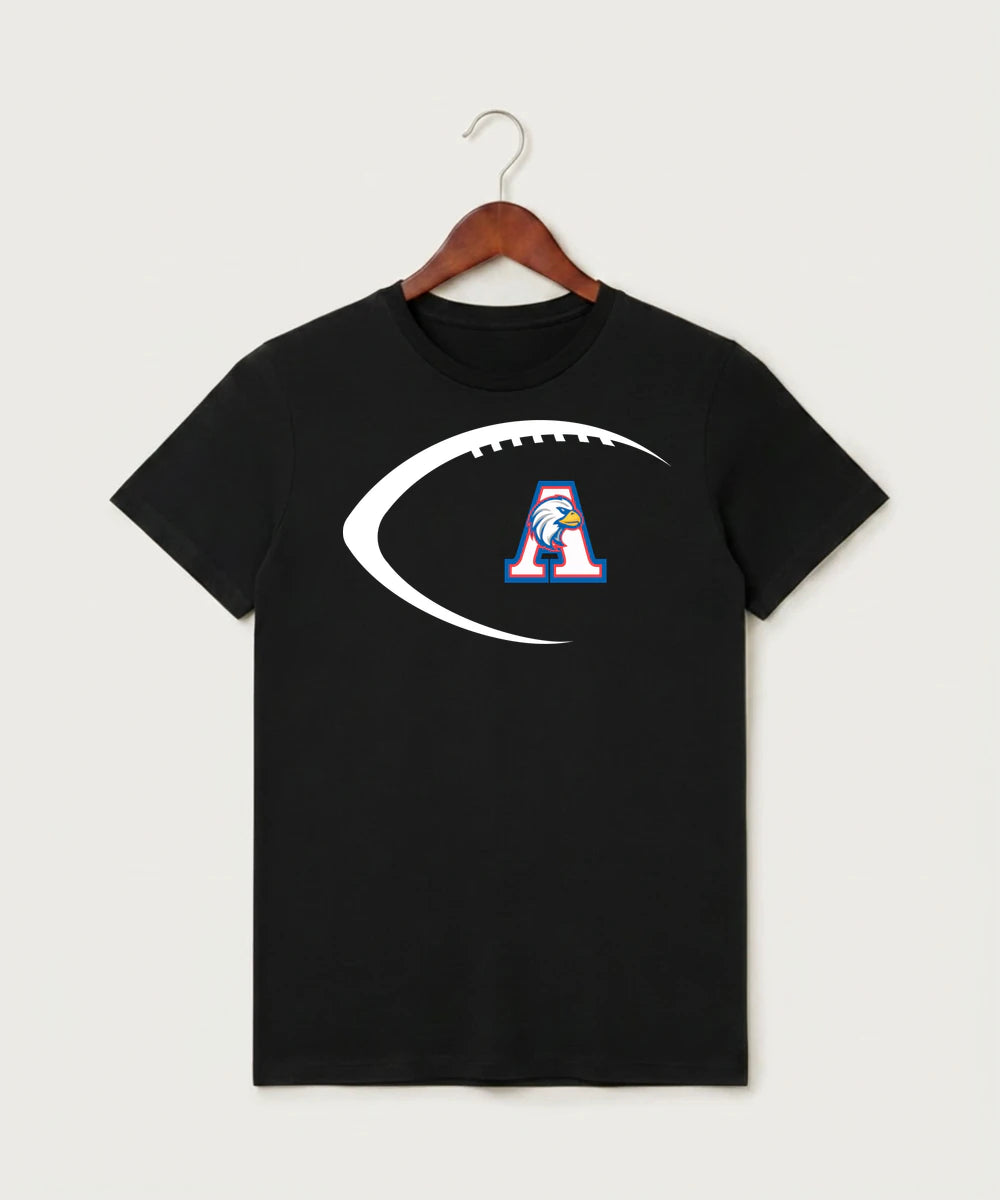 Apollo High School Football (Boys) - Black T-Shirt - Full Front