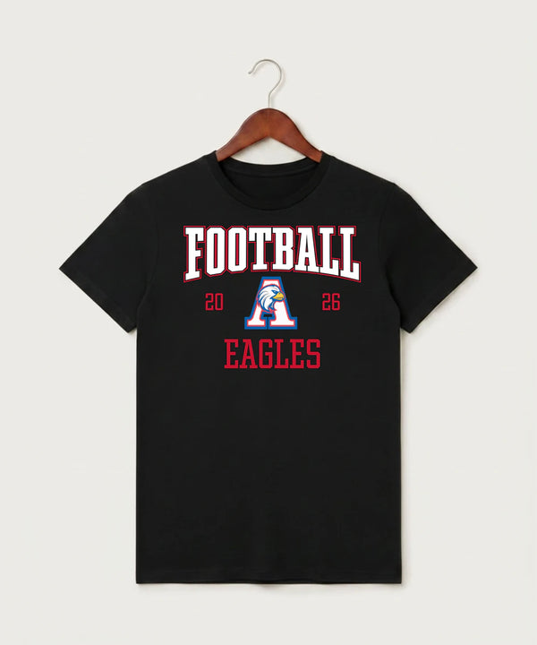 Apollo High School Football (Boys) - Black T-Shirt - Full Front