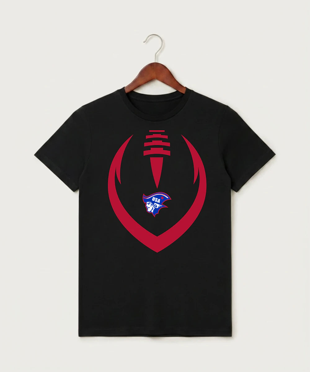 Upsala High School Football (Boys) - Black T-Shirt - Full Front
