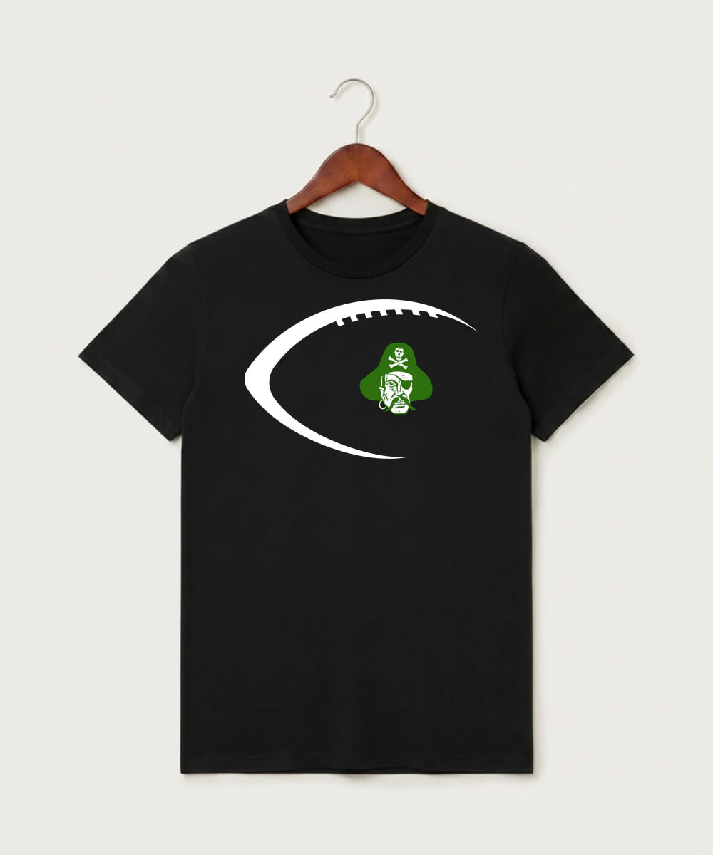 Verndale High School Football (Boys) - Black T-Shirt - Full Front