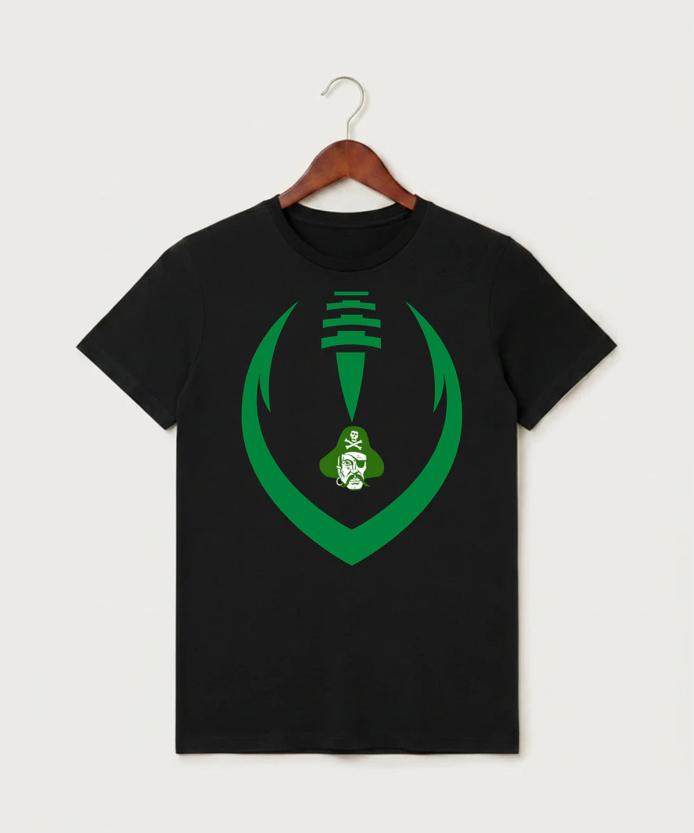 Verndale High School Football (Boys) - Black T-Shirt - Full Front